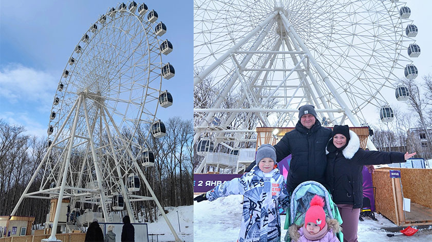 ferris wheel rides installation in Russia
